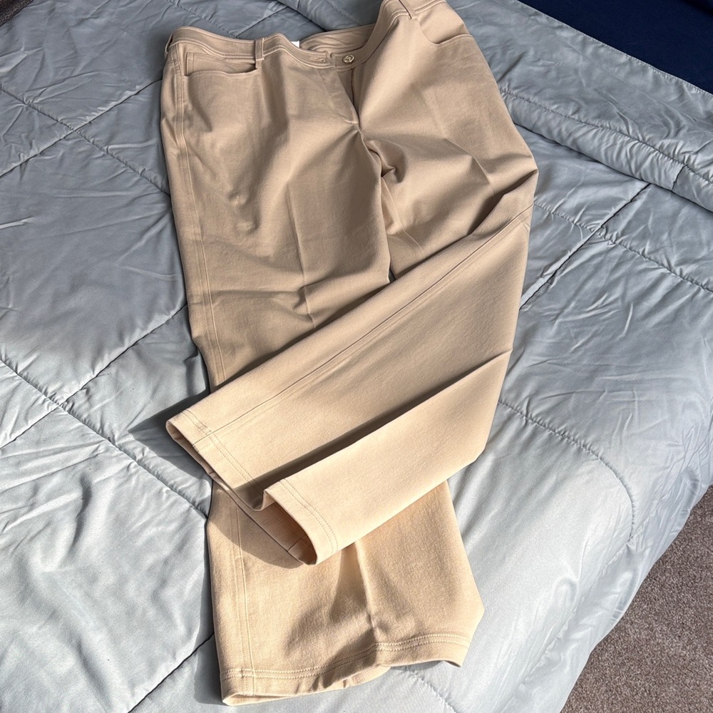 St. John Women's Tan Boot Cut Jeans